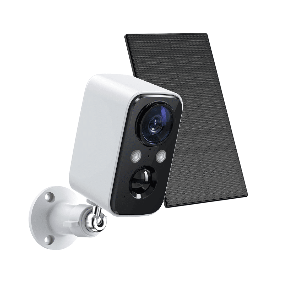 cámara inteligente exteriores con panel solar 360°