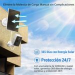 cámara inteligente exterior con panel solar blanca x2