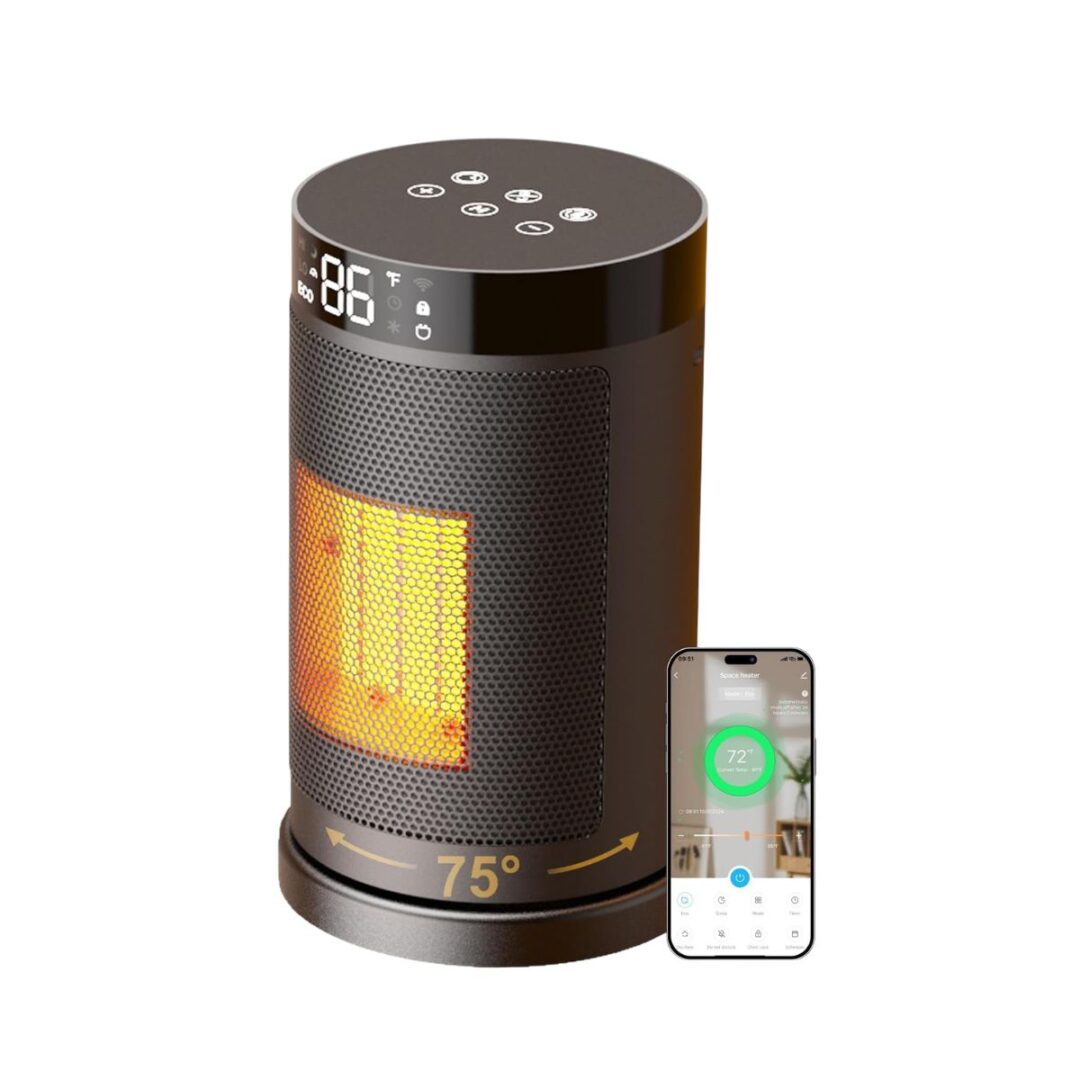 calentador eléctrico cerámico 1500 w con wifi y control por voz